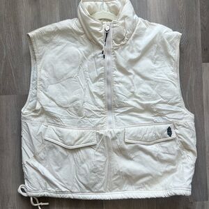 FP Movement by Free People Cream Cropped Puffer Vest